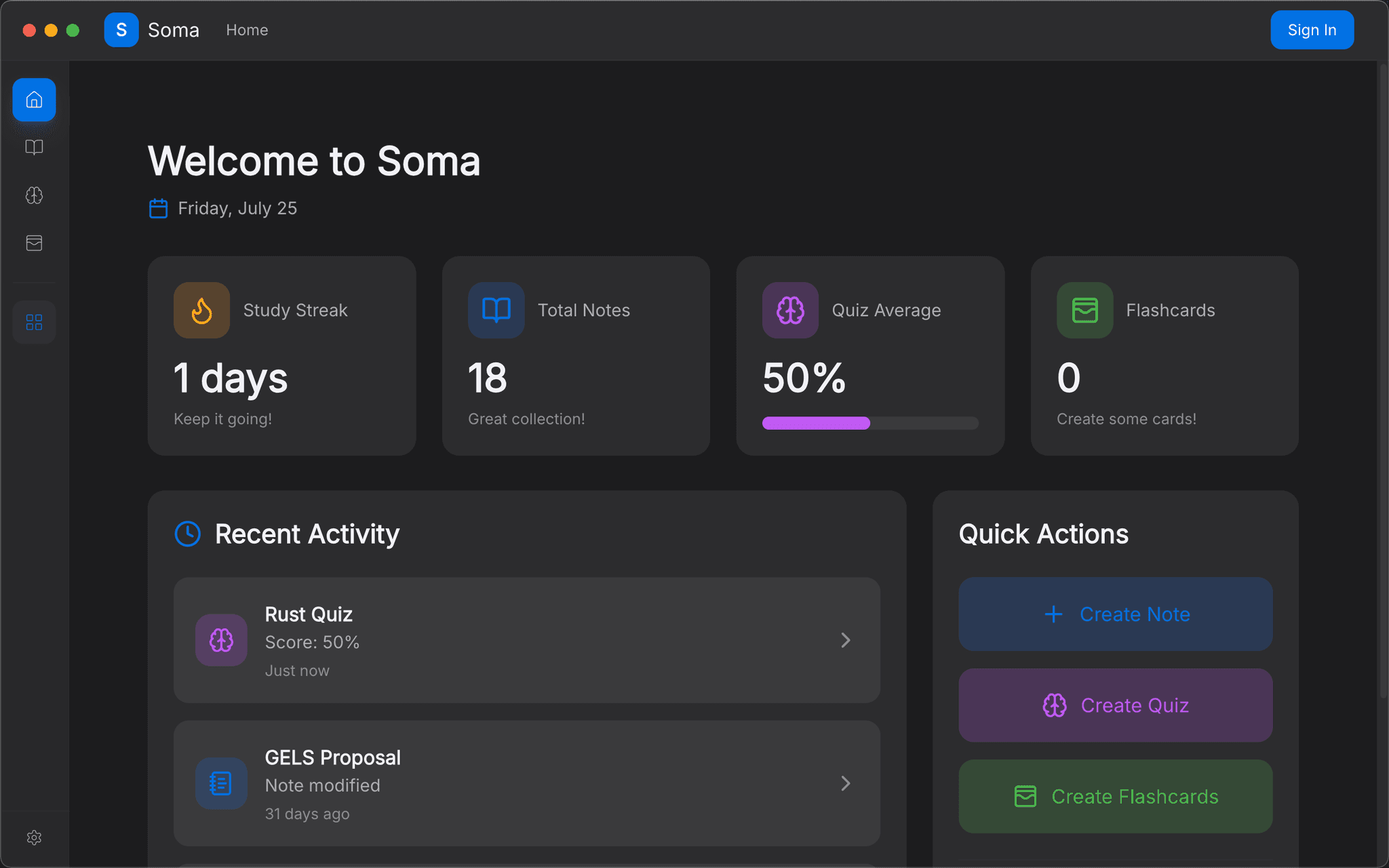 Soma showcase